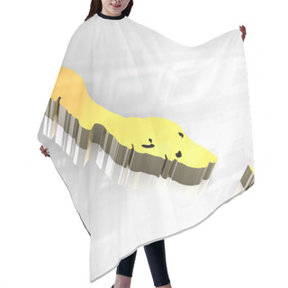 Personality  3d Golden Map Of Curacao Netherlands Antilles Hair Cutting Cape