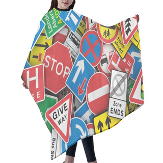 Personality  Many British Traffic Signs Hair Cutting Cape