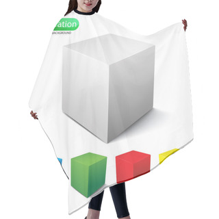 Personality  Cube On A White Background Hair Cutting Cape