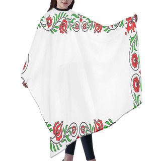Personality  Empty Frame With Traditional Hungarian Floral Motives Hair Cutting Cape