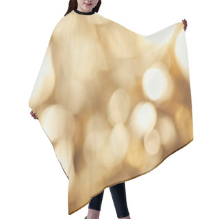 Personality  Bright Sparkling Lights On Golden Background  Hair Cutting Cape