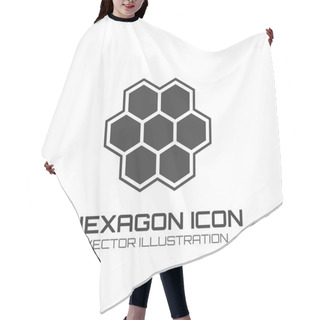 Personality  Hexagon Icon Hair Cutting Cape