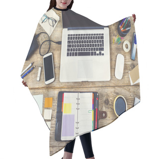 Personality  Mix Of Office Supplies And Gadgets Hair Cutting Cape
