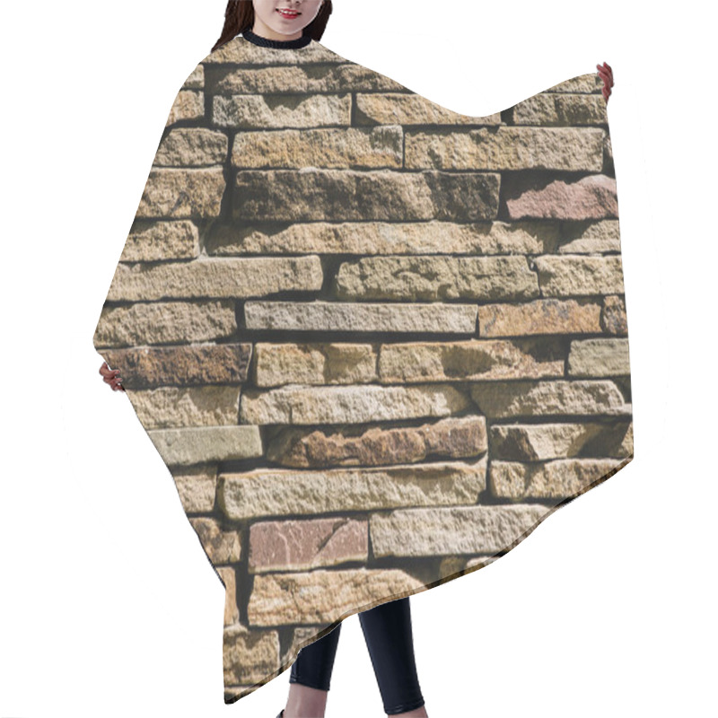 Personality  full frame image of stone wall background  hair cutting cape