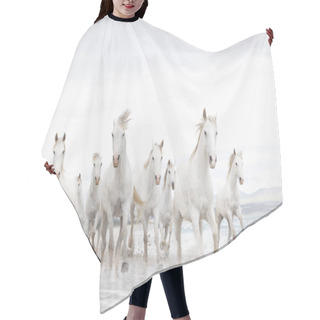 Personality  White Horses On The Beach Hair Cutting Cape