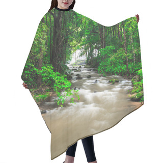 Personality  Waterfall In Rainforest Hair Cutting Cape