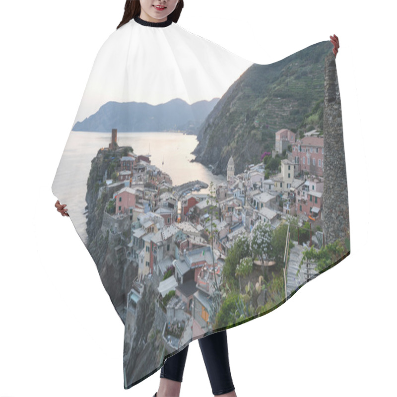Personality  Scenic Night View Of Village Vernazza Hair Cutting Cape