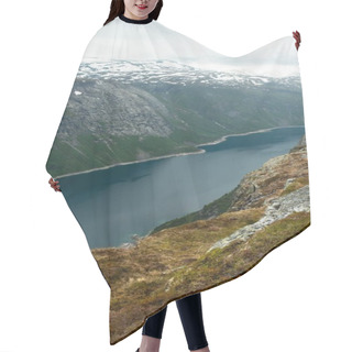Personality  Mountains And Pond In Norway Hair Cutting Cape