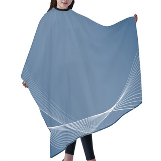 Personality  Blue Background With Stripes Hair Cutting Cape