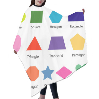 Personality  Shapes Chart For Kids Vector Hair Cutting Cape