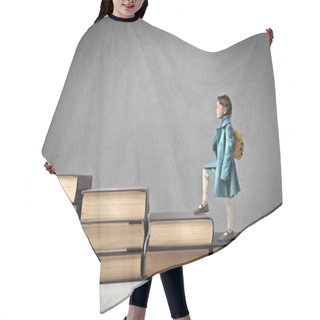 Personality  Baby Climbing A Ladder Of Books Hair Cutting Cape
