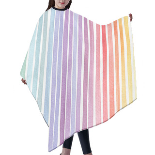 Personality  Gradient Splattered Rainbow Background, Hand Drawn With Watercolor Ink. Seamless Painted Pattern, Good For Decoration. Imperfect Illustration. Pastel Bright Colors. Hair Cutting Cape