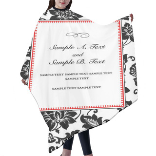 Personality   Floral Frame And Sample Text Hair Cutting Cape