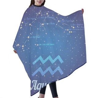 Personality  Zodiac Constellation Aquarius - Position Of Stars And Their Names Hair Cutting Cape