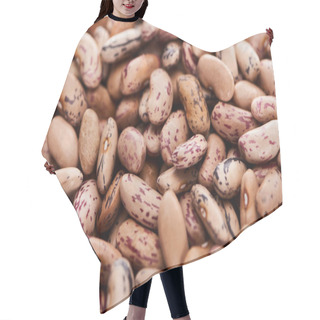 Personality  Close Up View Of Uncooked Organic Pinto Beans Hair Cutting Cape