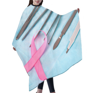 Personality  Operation Breast Cancer. Hair Cutting Cape