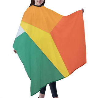 Personality  Abstract Geometric Background With Colorful Bright Paper Hair Cutting Cape