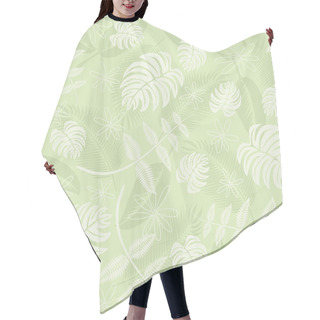 Personality  Seamless Tropical Leafs Pattern Hair Cutting Cape