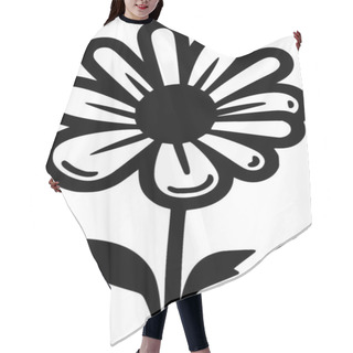 Personality  Flower - Minimalist And Simple Silhouette - Vector Illustration Hair Cutting Cape