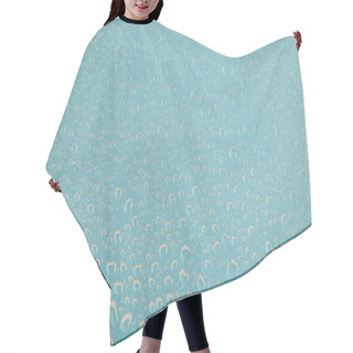 Personality  Clear Transparent Water Drops On Blue Background Hair Cutting Cape