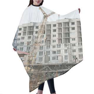 Personality  Construction Site With Cranes And Building Materials Hair Cutting Cape