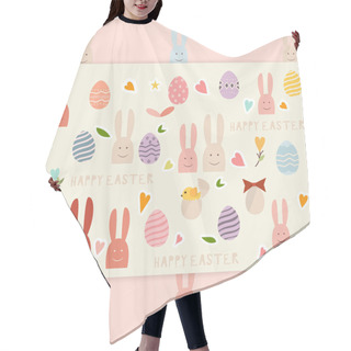 Personality  Happy Easter Background Design. Happy Easter Cards With Easter B Hair Cutting Cape