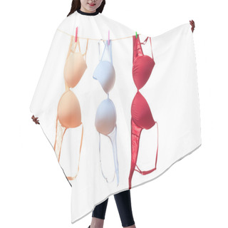 Personality  Bra Hanging On Clothes Line Hair Cutting Cape