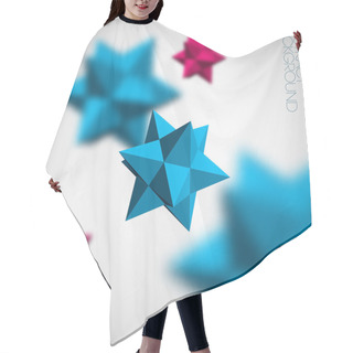 Personality  Abstract Background With 3d Blue And Pink Figures From Pyramids Hair Cutting Cape