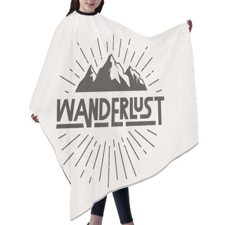 Personality  Wanderlust Hand Written Lettering Hair Cutting Cape