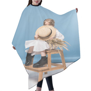 Personality  Little Girl With Wheat Ears  Hair Cutting Cape