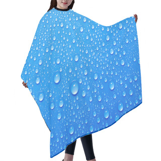 Personality  Water Drops On A Blue Glass Hair Cutting Cape