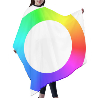Personality  Spectrum Full Color Gradation Circle Vector Hair Cutting Cape