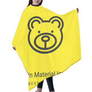 Personality  Bear Face Minimal Bright Yellow Material Icon Hair Cutting Cape