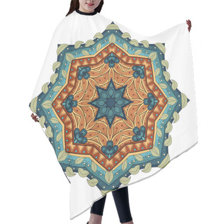 Personality  Abstract Colored Contour Mandala Hair Cutting Cape