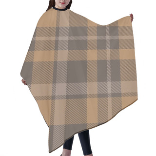 Personality  Brown Taupe Plaid, Tartan Seamless Pattern Suitable For Fashion Textiles And Graphics Hair Cutting Cape