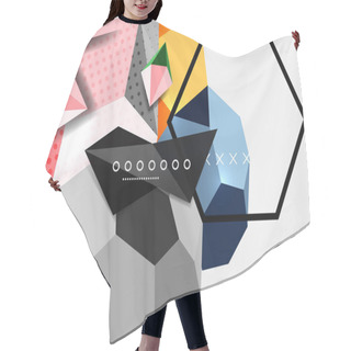 Personality  Color 3d Geometric Composition Poster Hair Cutting Cape