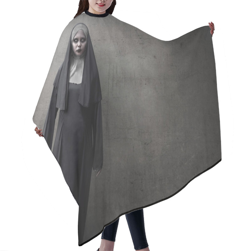 Personality  Scary Devil Nun Hair Cutting Cape
