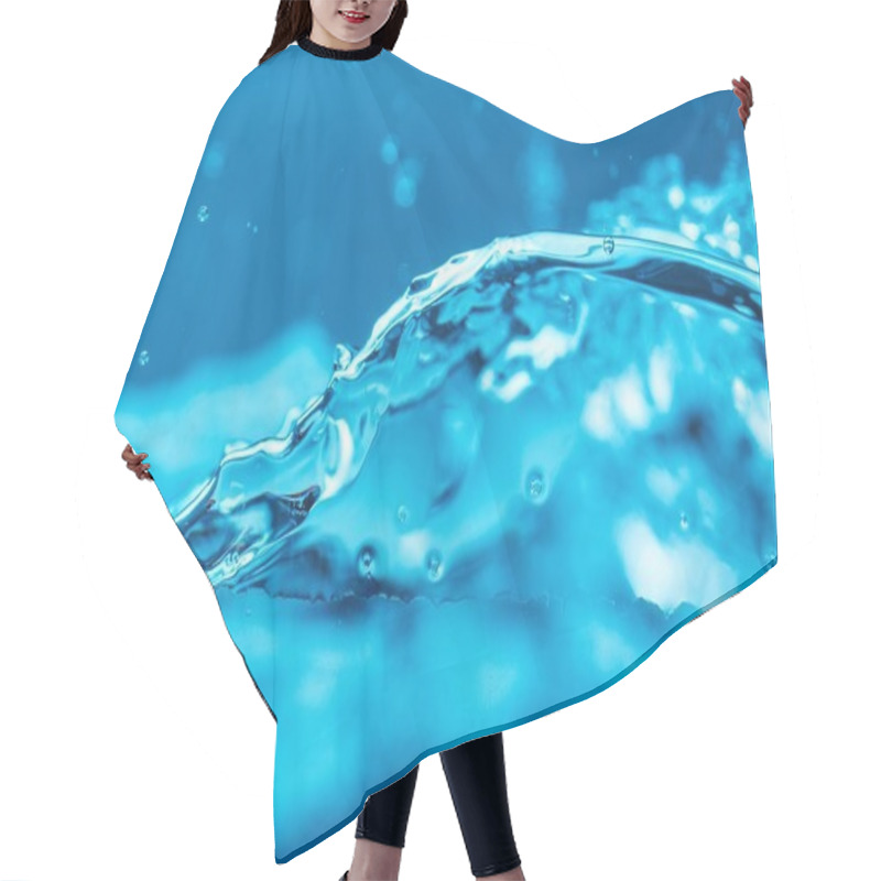 Personality  Blue water background with splashes and bubbles  hair cutting cape