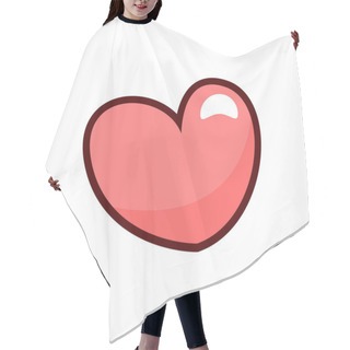 Personality  Vector Love Or Heart Cartoon Icon Vector Illustration Hair Cutting Cape