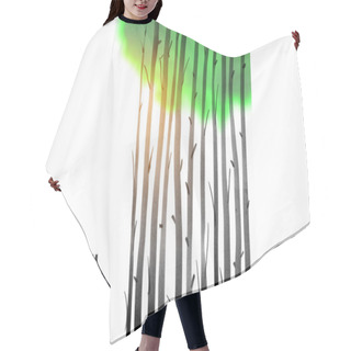 Personality  Green Pine Trees On White Glowing Background Hair Cutting Cape