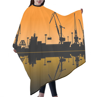 Personality  Working Cranes In Sea Port Hair Cutting Cape