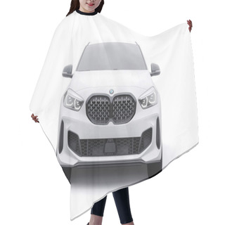 Personality  Tula, Russia. January 9, 2022: BMW M135i XDrive. White Car Isolated On White Background. 3d Rendering Hair Cutting Cape