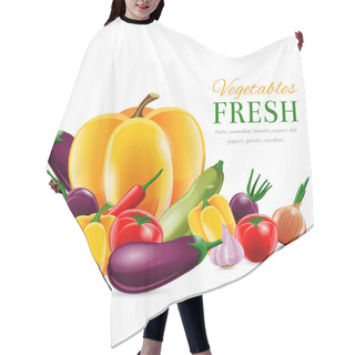 Personality  Vegetables Group Poster Hair Cutting Cape
