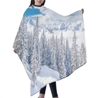 Personality  Trees Covered By Fresh Snow In Kitzbuhel Ski Resort Hair Cutting Cape
