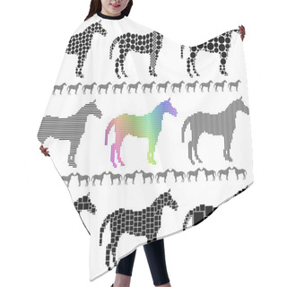 Personality  Horse Silhouettes Hair Cutting Cape