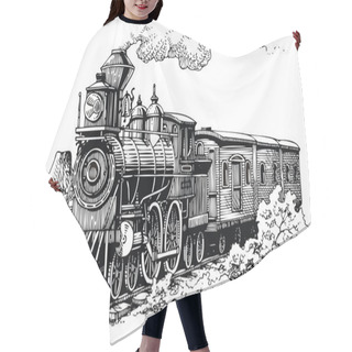 Personality  Old Steam Machine  Hair Cutting Cape