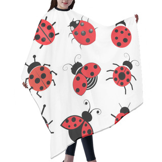 Personality  Ladybugs Hair Cutting Cape