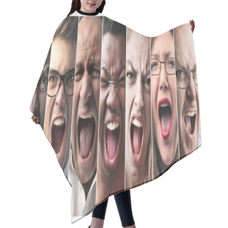 Personality  Angry People Screaming Hair Cutting Cape