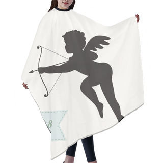 Personality  Cupid Silhouette With Bow And Arrow Hair Cutting Cape
