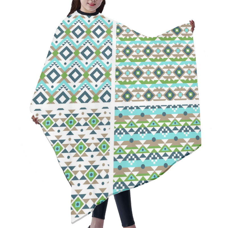 Personality  Ethnic Aztec Mexican Seamless Patterns Hair Cutting Cape